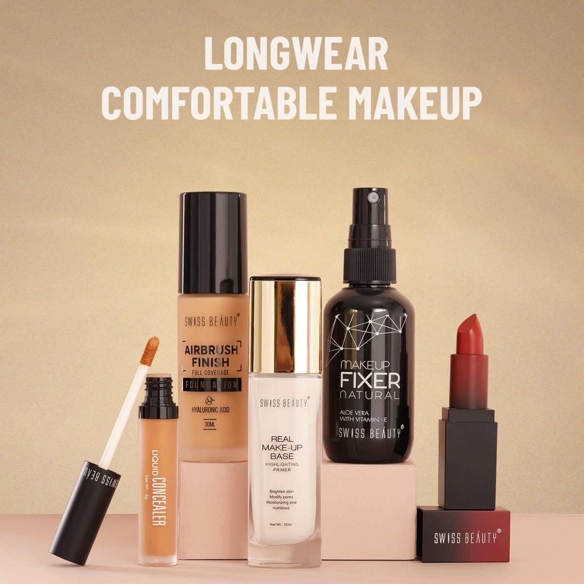 Swiss Beauty Real Makeup Base Highlighting Primer| Skin-Hydrating Poreless Primer With Natural Glow Finish For Face Makeup |Shade - Natural Tint, 32Ml - Image 8