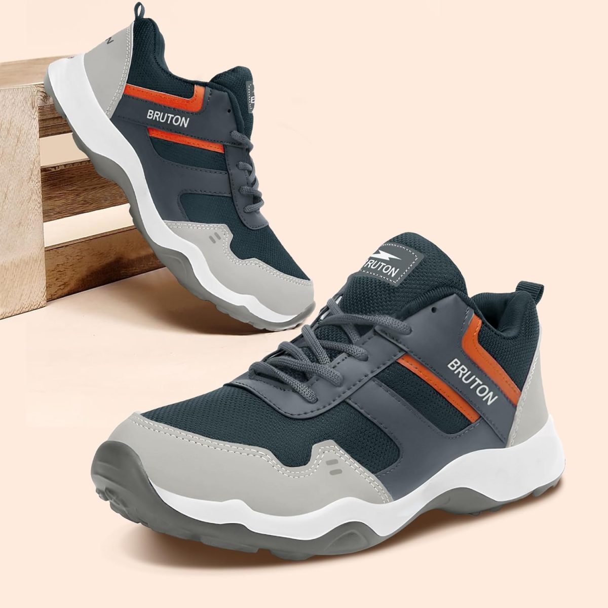 BRUTON EVA Lite Sport Shoes Running Shoes for Men- Grey - Image 2