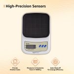 Amazon Basics Portable Digital Weighing Scale for Kitchen | Electronic Weighing Scale With Back light LCD Display and high precision sensors | Range of 1g-10 kg (Black) - Image 3