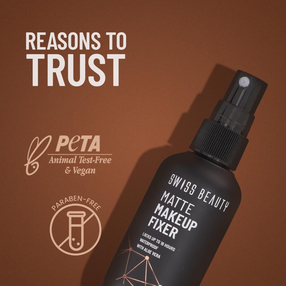 Swiss Beauty Matte Makeup Fixer | 16 Hours Matte Finish | With Vitamin E and Aloe Vera | Waterproof | 70ml - Image 7