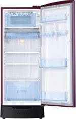 Samsung 183 L, 5 Star, Digital Inverter, Direct-Cool Single Door Refrigerator (RR20D2825CR/NL, Red, Camellia Purple, Base Stand Drawer) - Image 4