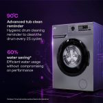 Godrej 6 Kg Eco-Wash With Steam Wash Fully-Automatic Front Load Washing Machine (WFEON ARG 6010 5.0, Silver Stream) - Image 3