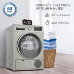 Bosch 9 kg Fully Automatic Front load Condenser Tumble Dryer WPG24108IN, Silver, Inbuilt Heater) - Image 9