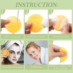 120 Pcs Compressed Facial Sponges Natural Face Exfoliator Disposable Face Sponges for Cleansing Round Soft Facial Scrubber Pads with Storage Container for Makeup Removal Esthetician Supplies Travel - Image 5