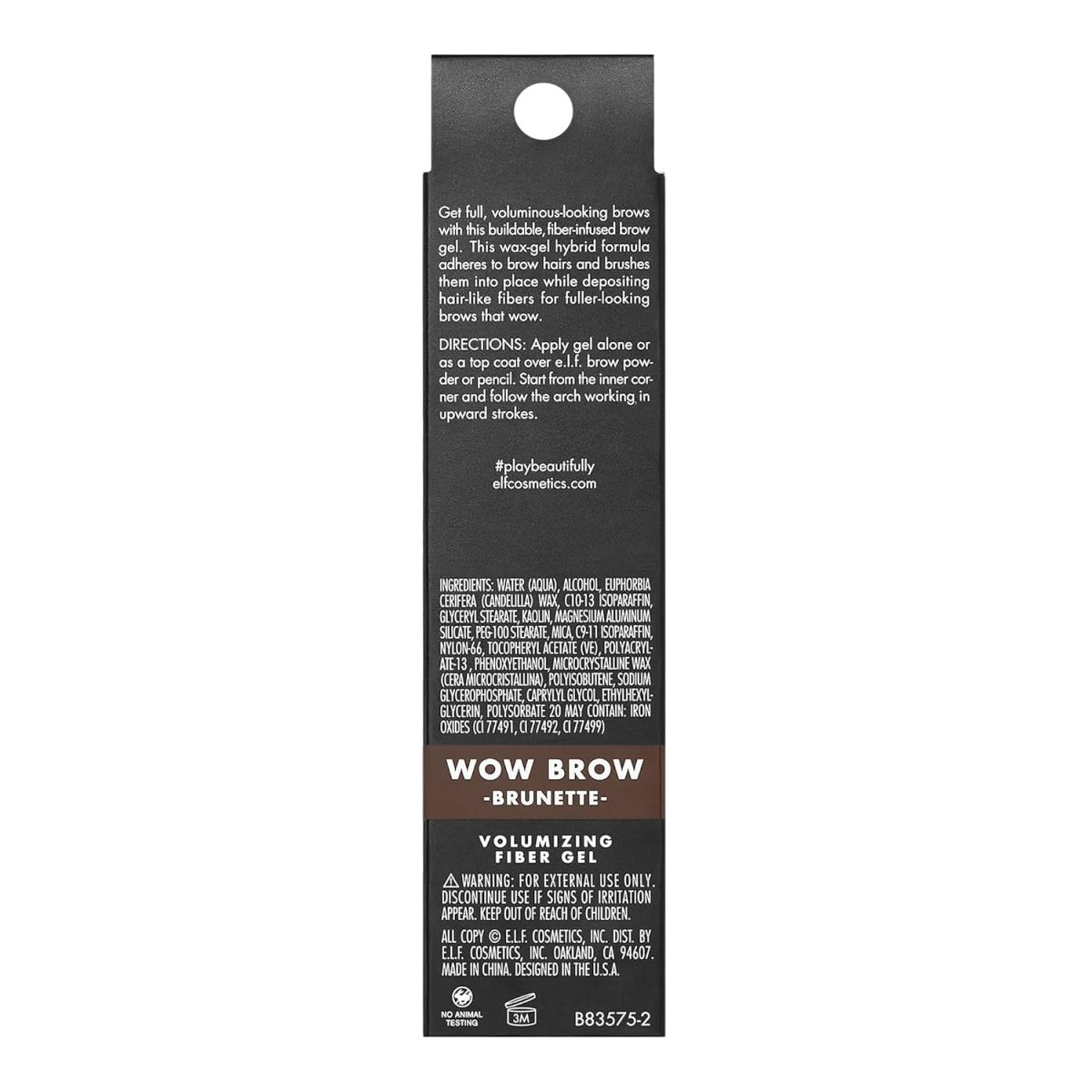 e.l.f, Wow Brow Gel, Volumizing, Buildable, Wax-Gel Hybrid, Creates Full, Voluminous-Looking Brows, Locks Brow Hairs In Place, Brunette, Fiber-Infused, 0.12 Oz - Image 3