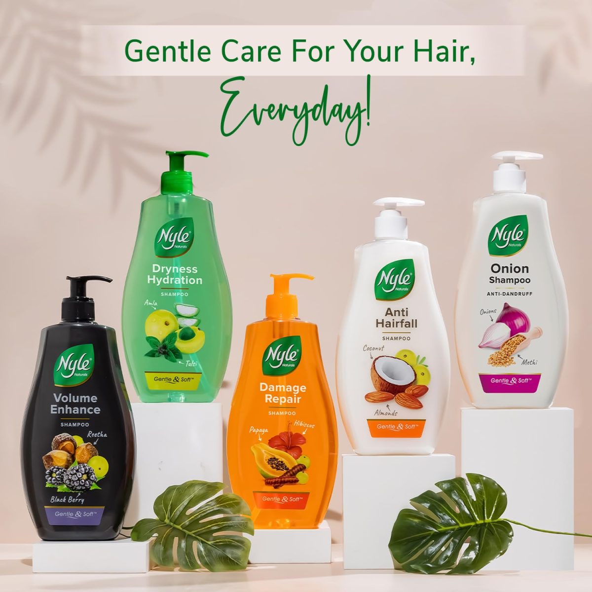 Nyle Naturals Damage Repair Shampoo 400 ml | Hair Repairing Shampoo with Papaya, Hibiscus, & Shikakai | pH Balanced & Paraben Free Gentle & Soft Shampoo For Women & Men - Image 7