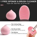 MAANGE Professional Makeup Brushes 15 Pcs Synthetic Makeup Brushes Set with 1 Makeup Sponge & 1 Brush Cleaner (Black Gold) - Image 6