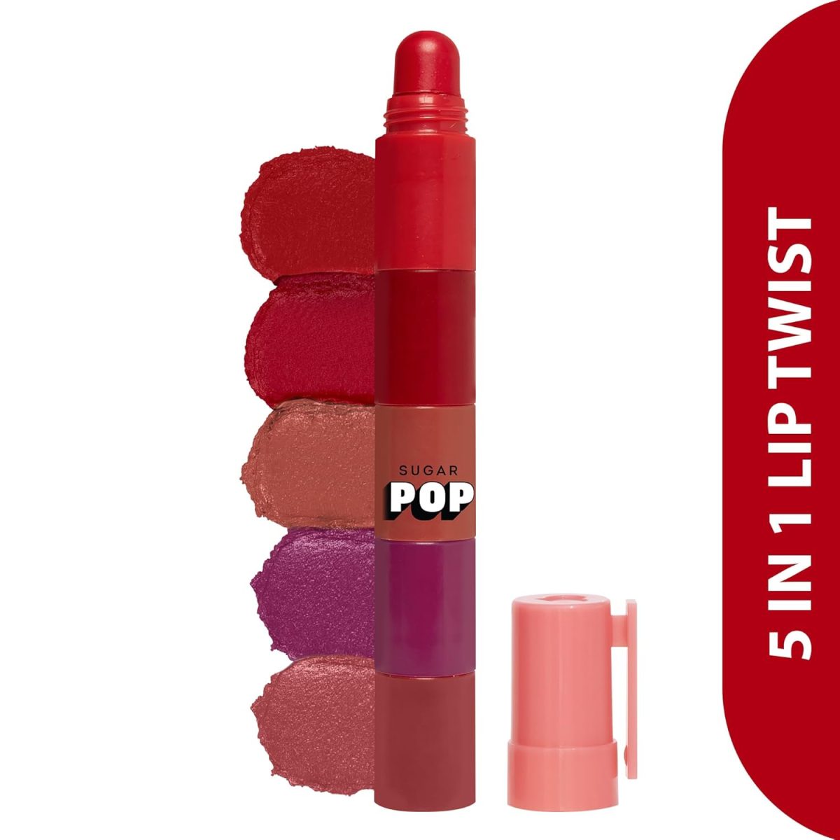 SUGAR POP 5 in 1 Lip Twist | Shea Butter | Stain-Matte | Long Lasting - 01 Perfect Pout - Image 2