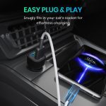 Portronics 80W Dual Output Fast Car Charger with Type-C PD & USB, LED Indicator, Charging Adapter Compatible with Cars for iPhone & Android Smartphone, Smartwatch, Earbud, Power Bank (Black) - Image 7