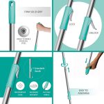 Spotzero By Milton Spin Mop Spares Set Handle with Microfibers Refill(Compatible with Prime, E-Elite, Classic, Ace Mops) Aqua Green - Image 7