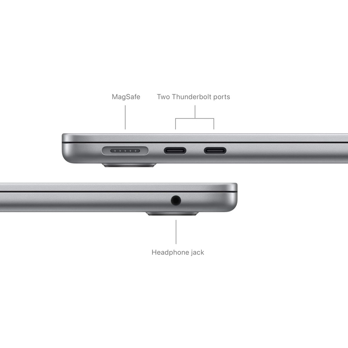 Apple 2024 MacBook Air (13-inch, Apple M3 chip with 8‑core CPU and 8‑core GPU, 16GB Unified Memory, 256GB) - Space Gray - Image 4