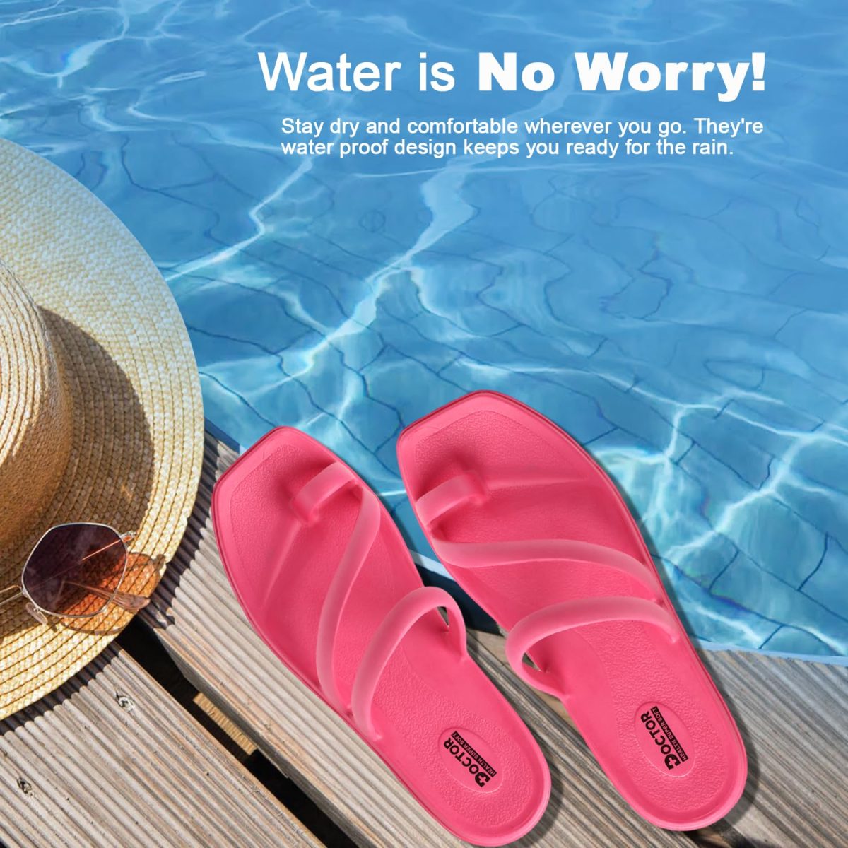 DOCTOR HEALTH SUPER SOFT Premium Women's Trendy Triple Strap EVA Slippers | Soft, Open-Toe, Lightweight Daily Comfort Slides, Open-Toe Slippers for Home & Outdoor - Image 6