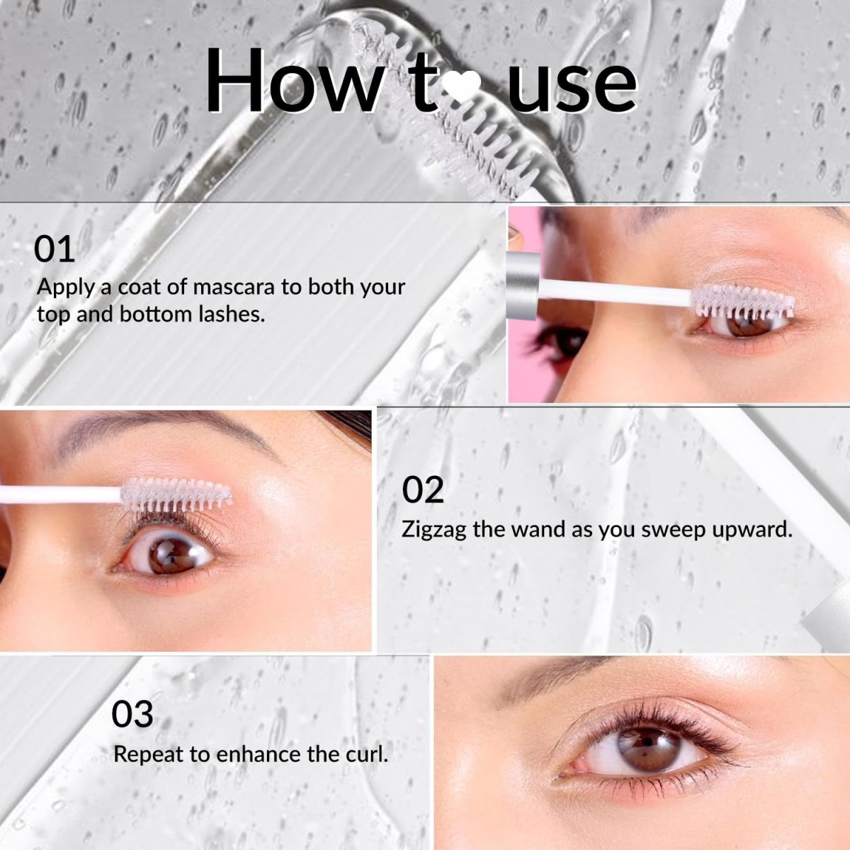 Fashion Colour Clear Lash & Brow Mascara – 8ml | Transparent Mascara Waterproof & Long Lasting | Clear Eye Brow Enhancer, Eye Brow Set Gel & Shaper, Lengthening Mascara for Women Enriched with Vitamin E (Transparent) - Image 5