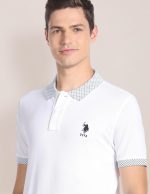 U.S. POLO ASSN. Men's Ribbed Collar Pure Cotton Slim Fit Polo Shirt - Image 8