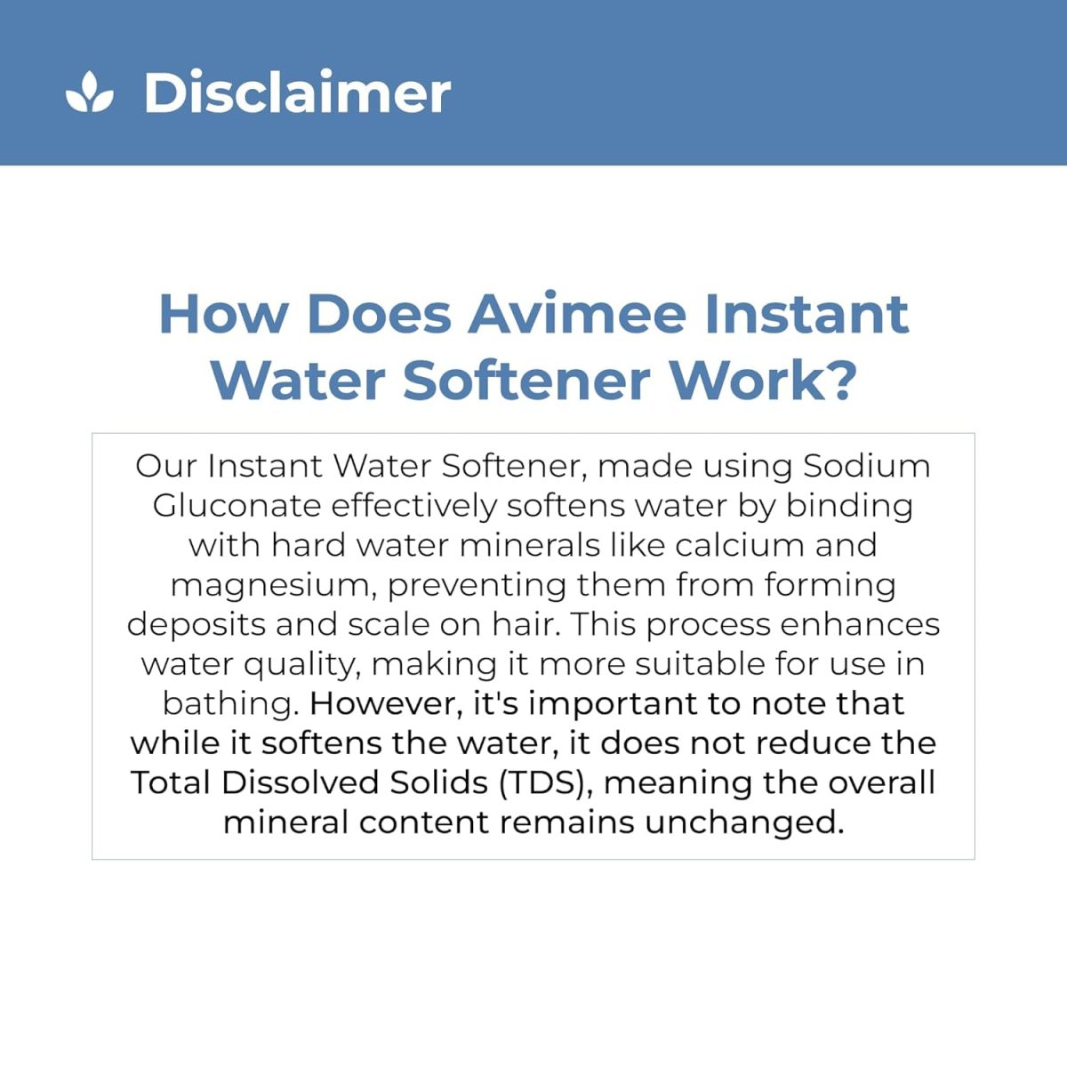 Avimee Herbal Instant Water Softener | Makes Your Water Hair & Skin Friendly | Reduces Hair Fall & Skin Itching | Disables Hardness & Maintains pH Level | Non Toxic and 100% Safe (400ml (Pack of 1)) - Image 6