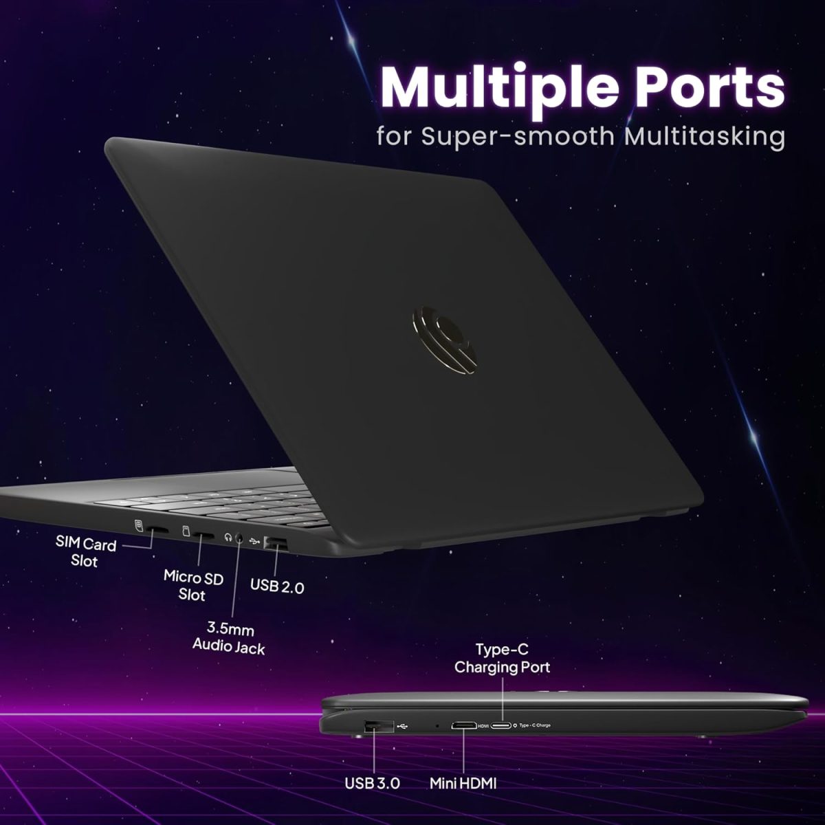 Primebook S 4G, 2025(New, WiFi+4G) Android Based MediaTek MT8788 - (PrimeOS) 4G SIM Slot, Thin and Light Laptop (11.6 Inch, 1.065 Kg, Type C, USB, HDMI, MicroSD) (4GB/128GB eMMC Storage, Black) - Image 5