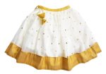 Stanwells Kids Girls Lehnga Choli Ruffle Pattern Dress Half Sleeves Readymade Hand Sequins Embroidery Ethnic Traditional Full Length South Indian Girl Lehnga Choli - Image 4