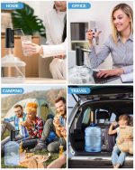 Eopora Automatic Water Dispenser Pump for 20 Litre Bottle, 1200Mah Battery USB Rechargeable Electric Foldable Water Can Dispenser for Home Office, Black - Image 4