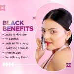 Hilary Rhoda Darling PH Black Lipstick | Intense Colour & Highly Pigmented | Nourishing & One Swipe Lipstick | Semi-Glossy Finish | 3.6g - Image 4