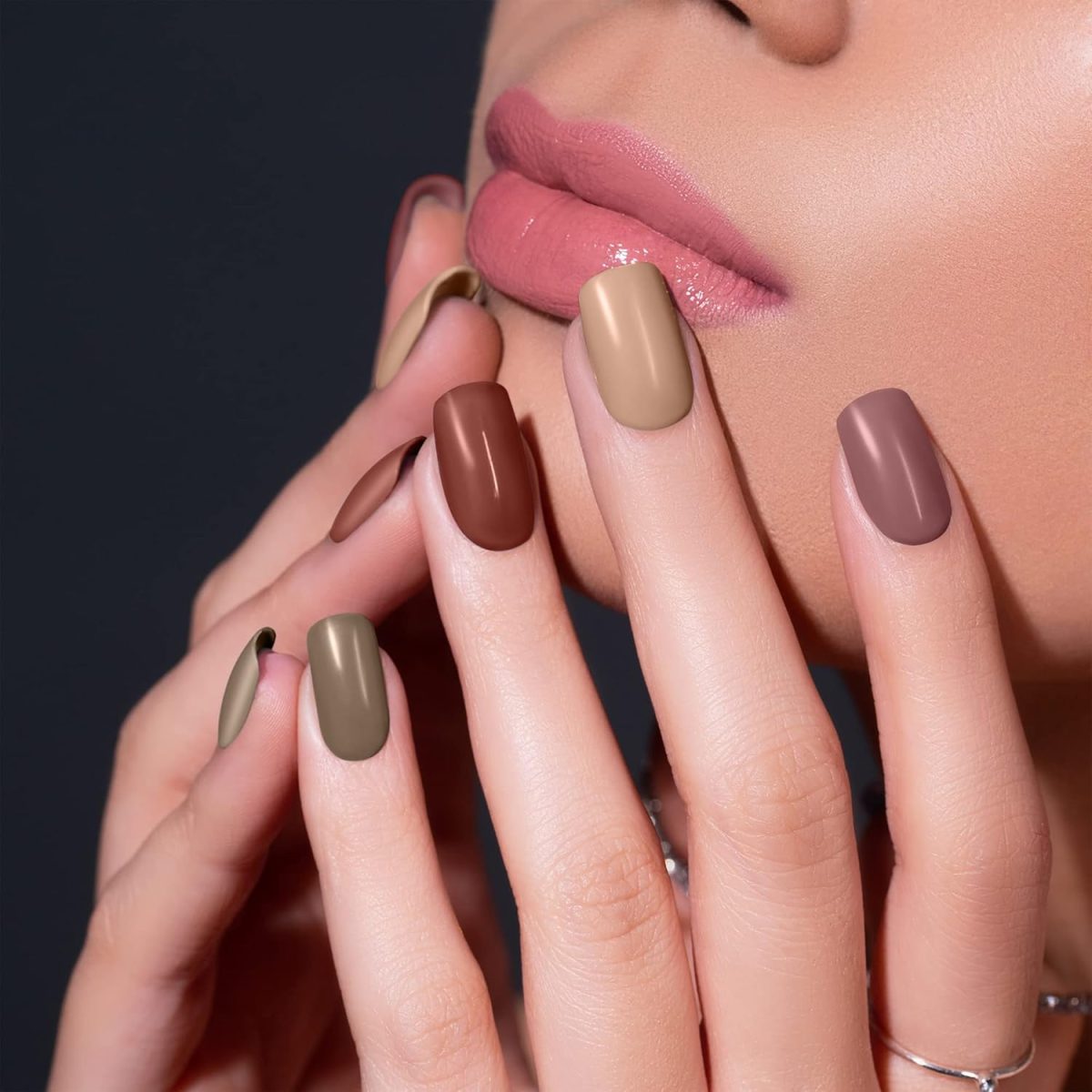 RENEE Gloss Touch Nail Paint Set of 4, Quick Drying Nail Polish, Glossy Gel Finish Nail Kit, Highly Pigmented & Long Lasting Enamel, Chip Resistance 5ml Each Gift Set for Women N02 Everyday Nudes - Image 4