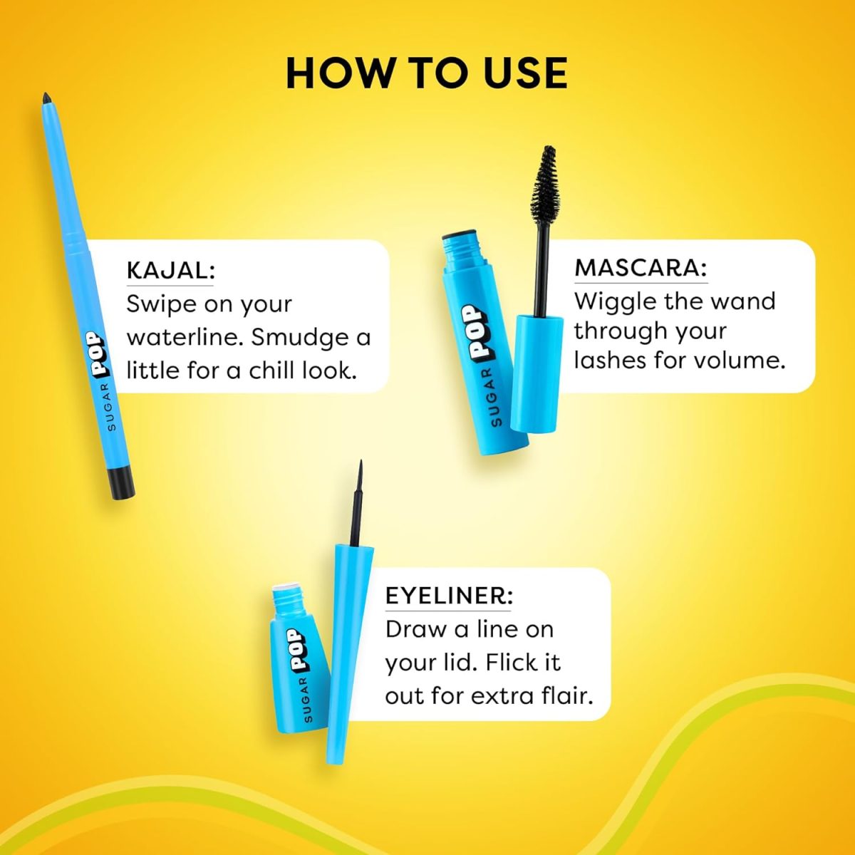 SUGAR POP Eye Essentials - Matte Eyeliner, Longwear Kajal & Volumizing Mascara - Image 4