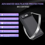 Portronics Luxcell B 20K Advanced 20000 mAh Power Bank with 22.5W Max Output, LED Battery Display, 22.5w Mach USB-A Output, 20w Type C PD Output, Type C Input, Wake Up Button(Black) - Image 5
