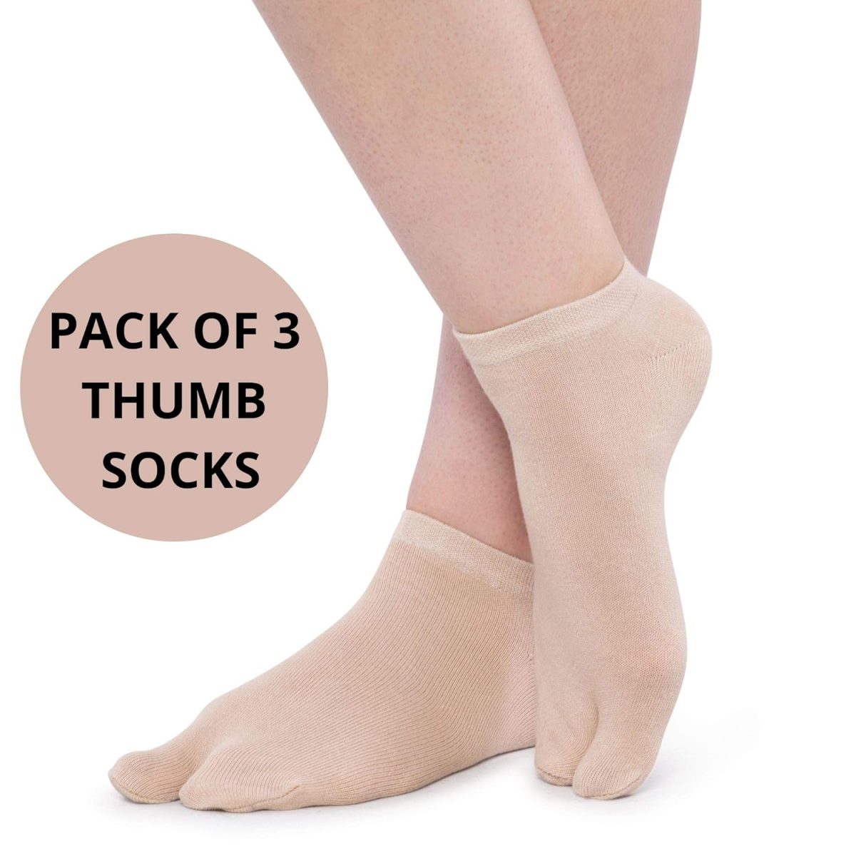 N2S NEXT2SKIN Women's Low Ankle Length Sneaker Cotton Thumb Socks (Pack of 3) (Assorted) - Image 3