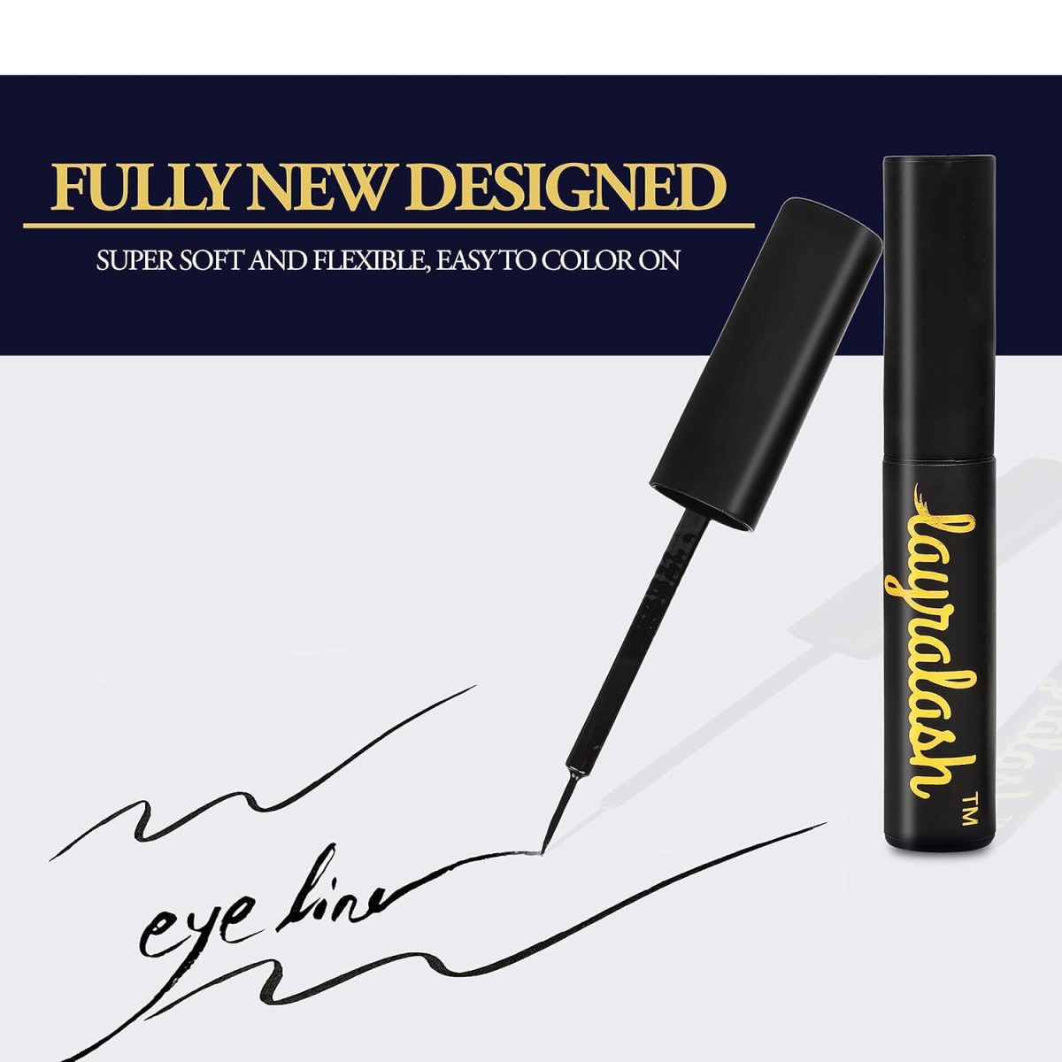 Layralash Magnetic False Eyelash Kit || Super Strong with Power of 10 Magnets || Waterproof Liquid EyeLiner || Simple & Coloured Eye Lashes || Reusable Lashes 3 Pairs with Applicator (Doll Pink) - Image 7