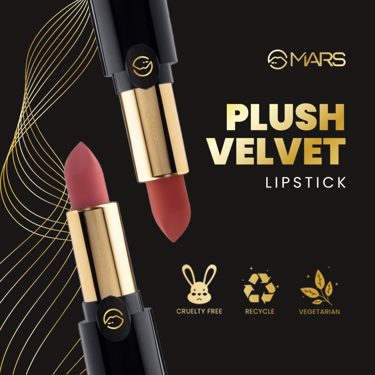 MARS Plush Velvet Creamy Matte Lipstick for women | Smooth Glide | One Swipe Pigmentation | Non-Drying and Creamy Formula | Rich and Vibrant Color | 3.2 gm | (03-Brown Sugar) - Image 5