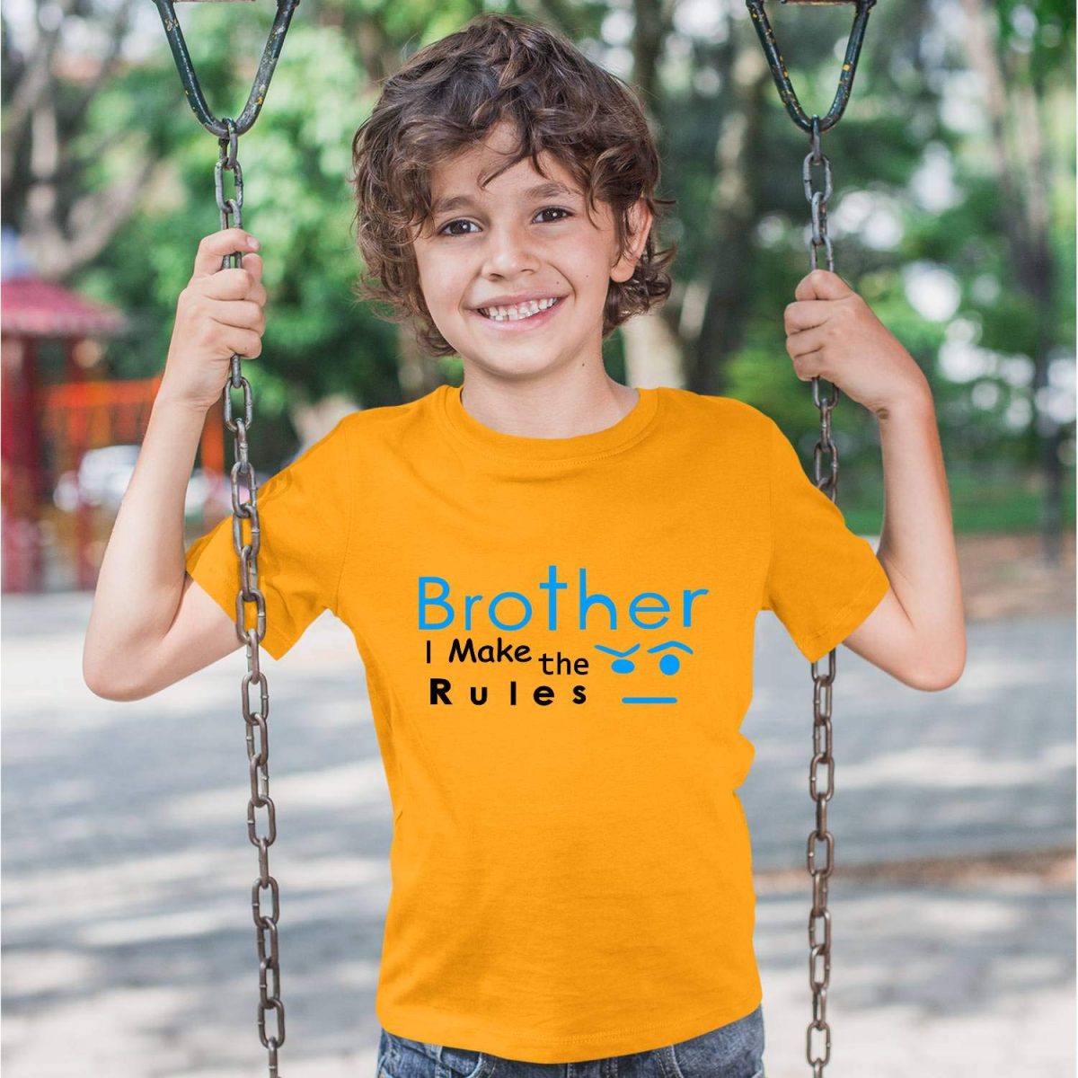 Hangout Hub Kids Combo T Shirts for Boy Brother and Girl Sister | Regular Fit Printed Sister Make Break Rule Family Kids Sibling T-Shirts (Set of 2, Cotton) - Image 3