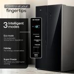 Godrej 600 L Frost Free Smart convertible Zones with Digital Touch Panel, Frost Free Inverter Side By Side Refrigerator(2025 Model, RS EONVELVET 600C RIT BK GL, Black Glass) - Image 7