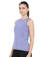 Clovia Women's Polyester Slim Fit Gym/Sports Textured Activewear Top - Image 4