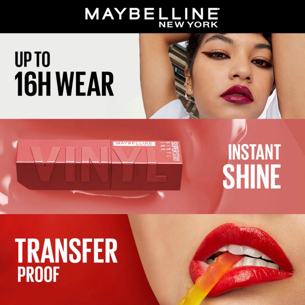 Maybelline New York SuperStay Vinyl Ink Liquid Lipstick Lippy Instant Shine & Transfer Proof. SuperStay Vinyl Ink Liquid Lipstick Last Up To 16Hr, Enriched With Vitamin E & Aloe | 4.2ml - Image 2