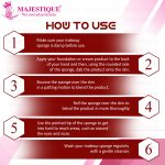 Majestique Blender Beauty Foundation Sponge | Mushroom Blender with Handle Case | Dual-use Cosmetic Sponge for Dry/Wet Application | Makeup Sponge - Color May Vary - Image 3