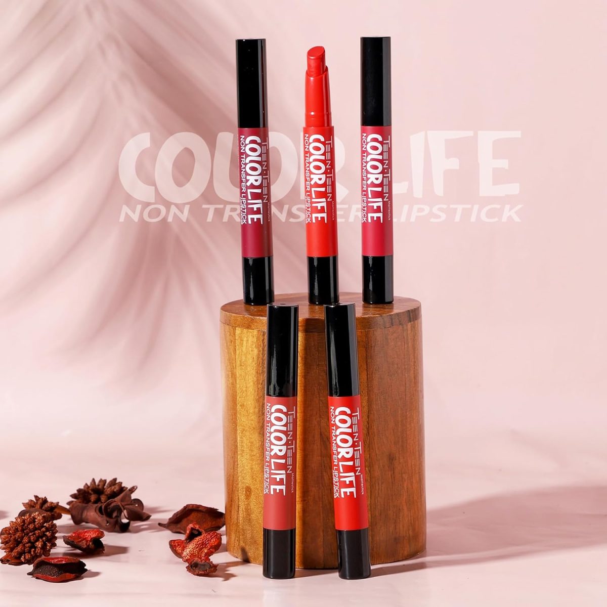 TEEN.TEEN Color Life Nontransfer Crayon Lipstick | Matte Finish with Built-in Primer | Waterproof & Long Lasting Lip Color | Smudge-Proof, Fade-Resistant Formula | Brown Sugar, 2gm - Image 5