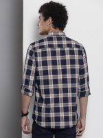 The Indian Garage Co Men's Cotton Regular Fit Checkered Full Sleeves Cutaway Collar Casual Shirt - Image 4