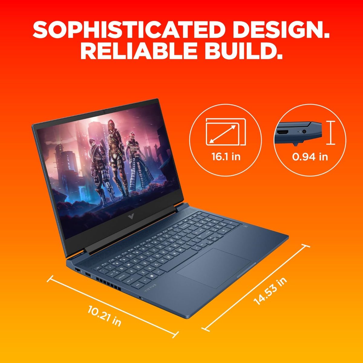 HP Victus Windows 11 Home Gaming Laptop,AMD Ryzen 7 7840Hs Ai Powered,6Gb RTX 3050 Gpu,16.1-Inch (40.9 Cm),95W Tgp,Fhd,IPS,144Hz,16Gb Ddr5,1Tb Ssd,RGB Backlit Kb,B&O (Mso,Blue,2.29 Kg),S0089Ax - Image 9