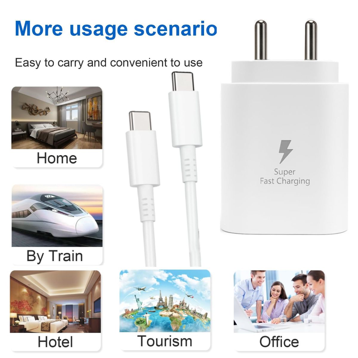 25W Super Fast Charger Adapter & Type C Cable Compatible with Samsung Galaxy S25, S24, S23, S22, S21(Ultra/Fe), M35, M15, M06, M05, M56, A55 5G, A35 5G, A15, F15, F14(Z/S/A/M/F Series) - Image 5