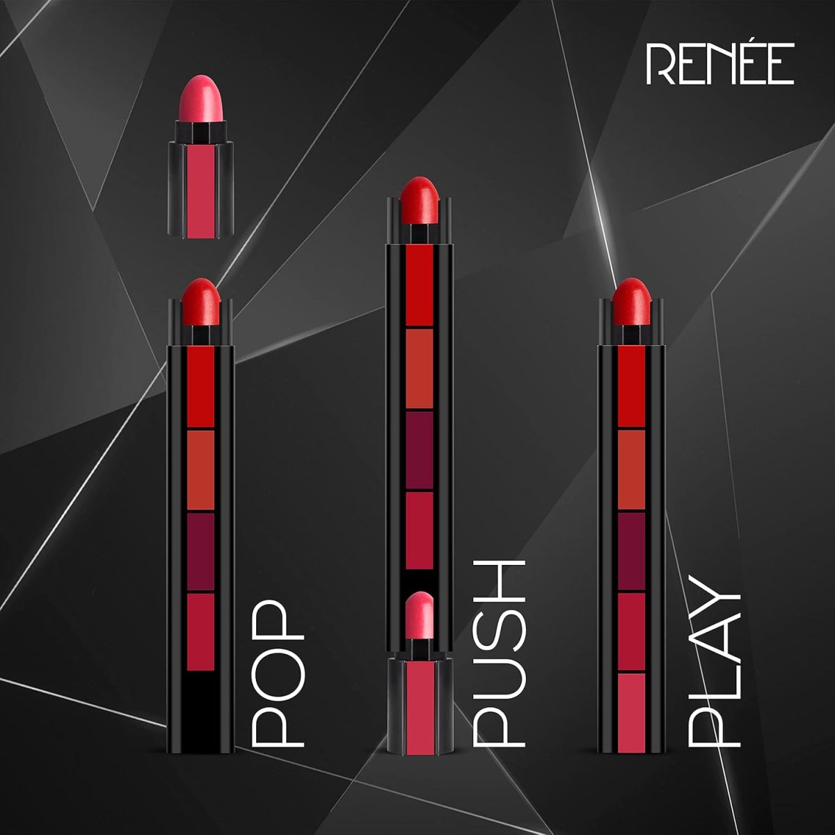 RENEE Fab 5 5-in-1 Lipstick 7.5gm| Five Shades In One| Long Lasting, Matte Finish| Non Drying Formula with Intense Color Payoff| Compact & Easy to Use - Image 3