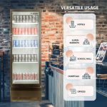 ROCKWELL RVC390B Single glass door Visi cooler,358 Litres,White (Internal LED, Heavy Duty, Dynamic cooling) - Image 6