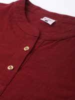 Yash Gallery Women'S Cotton Slub & Cambric Cotton Solid & Kalamkari Printed Straight Kurta Palazzo Set For Women - Image 6