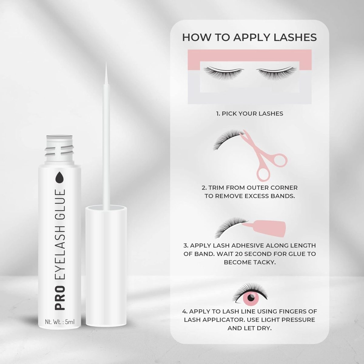 Swiss Beauty Pro Eyelash Glue - White, Eye Makeup, 5Ml - Image 5