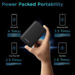 URBN 20000 mAh Premium Edition Nano Power Bank | Two-Way 22.5W Super Fast Charging | Pocket Size| Dual Type C Power Delivery (PD) Output + 1 USB Output for Quick Charge (Black) -USB Type C - Image 6