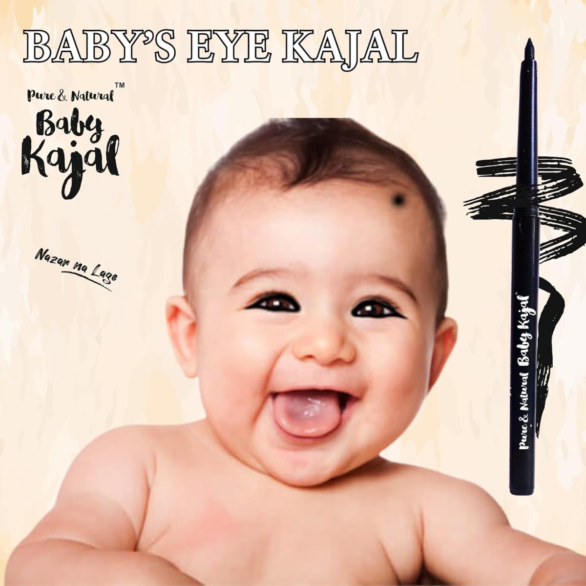 Baby kajal for new born Pencil - Pure and Natural | Sai Kajal | Chemical-Free Organic kajal pencil for babies | Nazar Na Lage | Gentle & Safe for kids, Anti-Inflammatory | 3.5 gm (Pack of 1) - Image 5