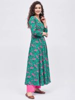 Tissu Women's Rayon Floral Regular Kurta - Image 4