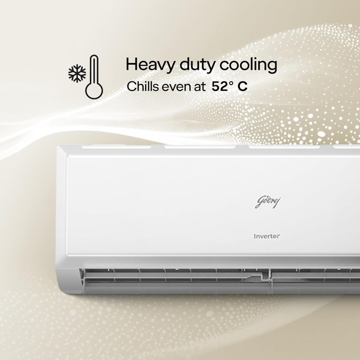 Godrej 1 Ton 3 Star, 5 Years Comprehensive Warranty, 5-In-1 Convertible Cooling, Inverter Split AC (Copper, 2025 Model, Heavy duty cooling at 52 °C, AC1T EI 12PINV3R32 WYQ 3S, White) - Image 4