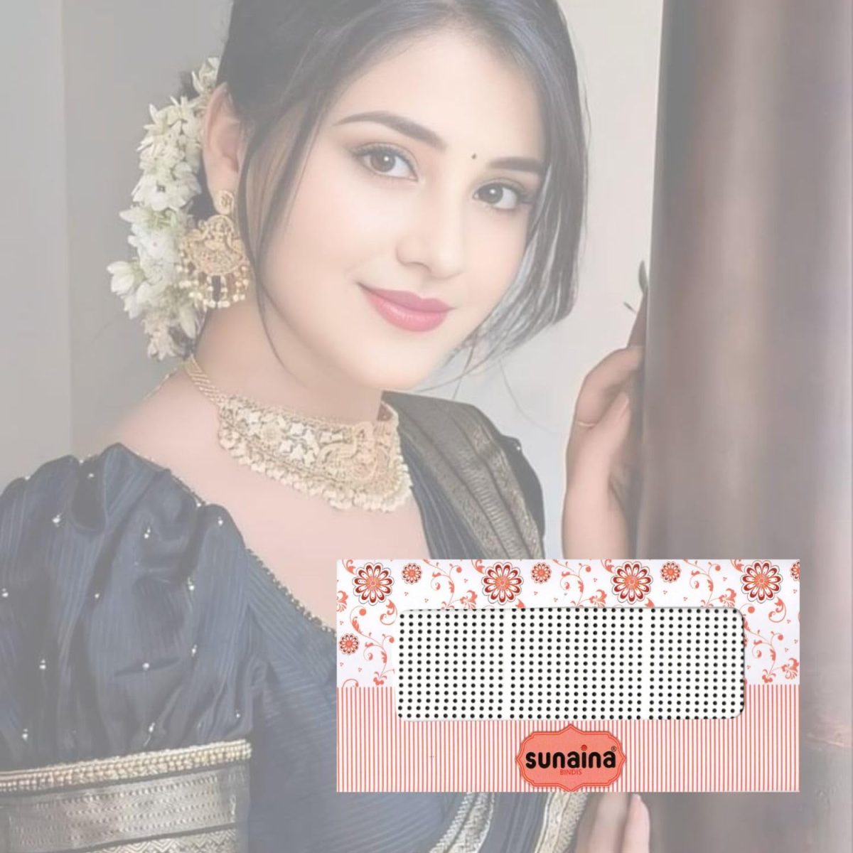 Sunaina Bridal Collection BLACK Bindi for Women (size-9) (Size 1.5mm) - Image 5