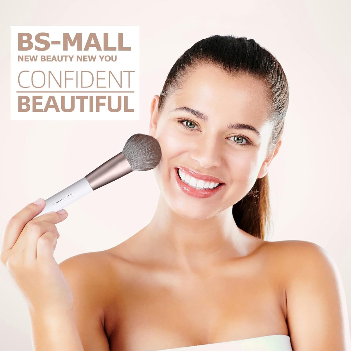 BS-MALL Makeup Brushes18 Pcs Premium Synthetic Powder Foundation Blush Contour Concealers Lip Brushes with Brush Holder Package for Gift （White) - Image 6