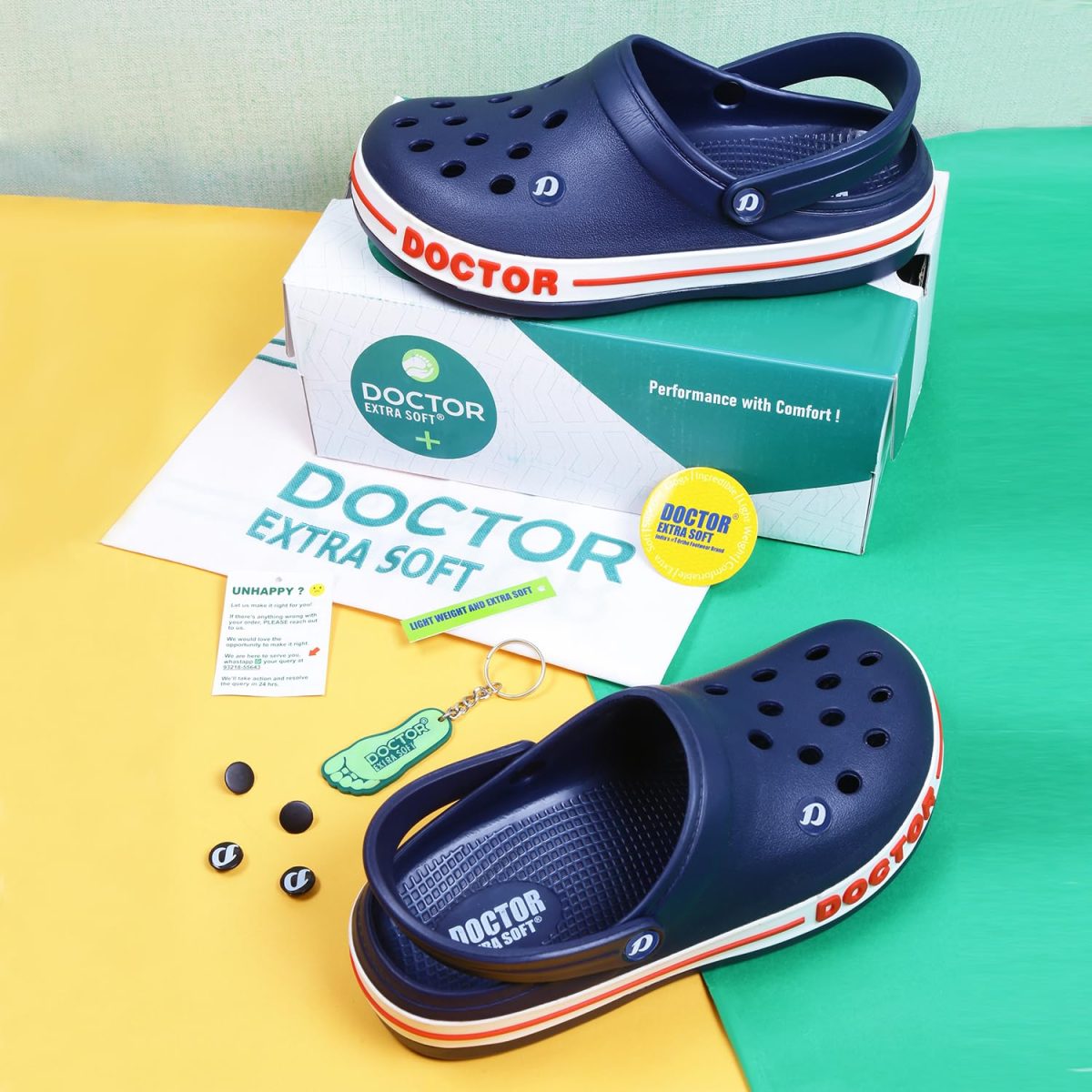 DOCTOR EXTRA SOFT Men's Ultra Soft Casual Clogs/Sandals with Adjustable Back Strap for Adult | Comfortable | Light Weight | Stylish & Anti-Skid | Waterproof & Everyday Use Mules for Gents & Boys D-502 - Image 3