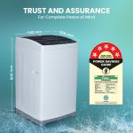 Haier 7 Kg 5 Star Fully Automatic Top Load Washing Machine with Oceanus Wave Drum, Magic Filter, 8 Wash Programs (HWM70-AE, Moonlight Silver, Stainless Steel Drum, 15 Mins Quick Wash) - Image 7
